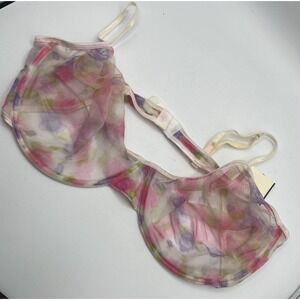 00's‎ vintage Pink mesh Underwire y2k bra 40D cosmopolitan Jolie Intimates